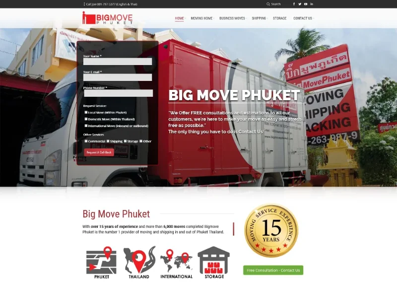Big Move - removals company website design