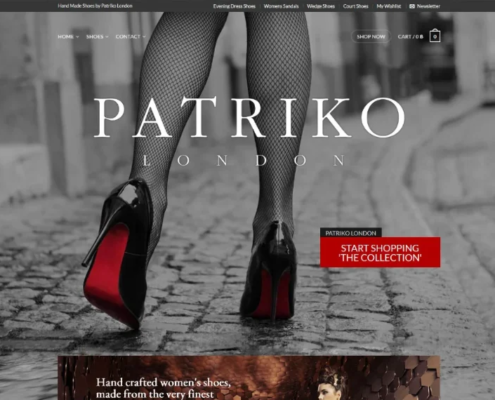 Patriko London - Fashion ecommerce website design