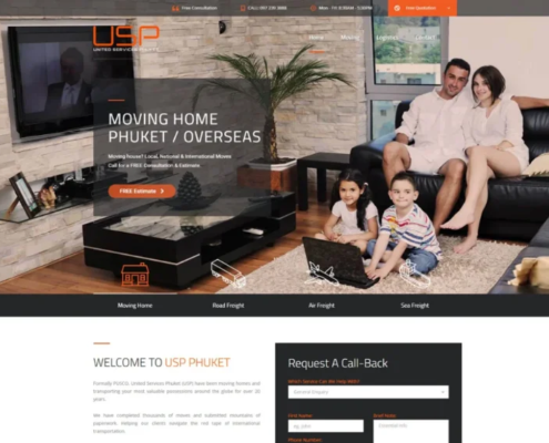 USP Moving and Logistics website design