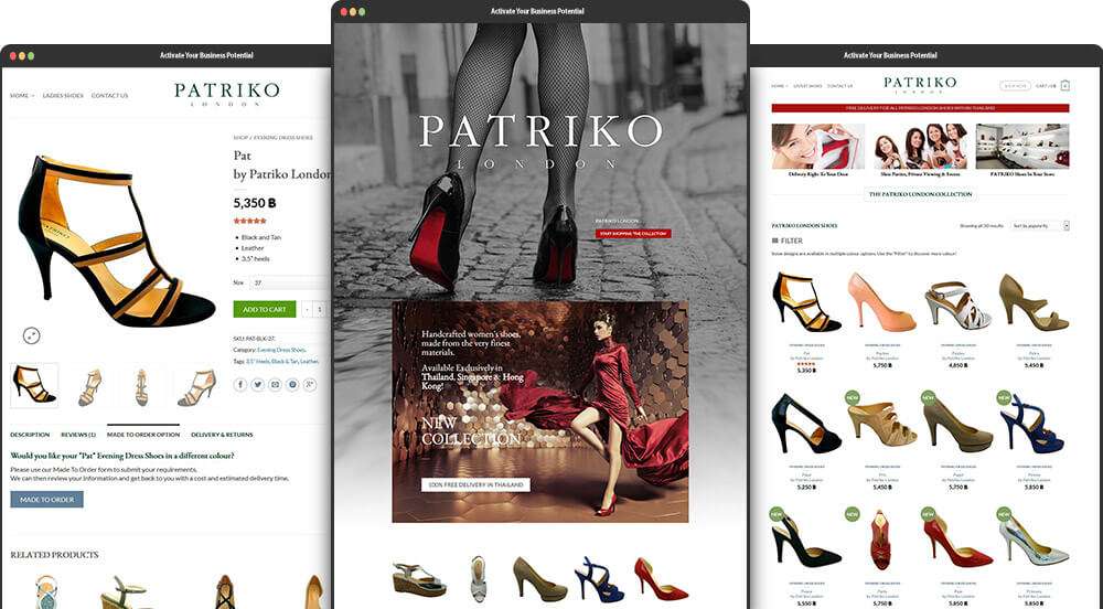 Ecommerce Website Design for Patriko London