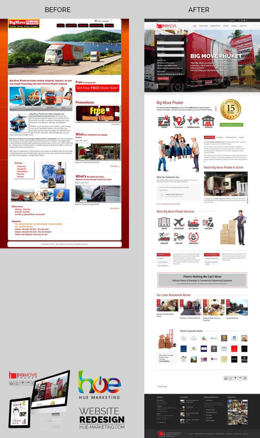 Digital First Impressions. Does Your Website Need a Redesign? 4 Website Redesign For BigMove Phuket