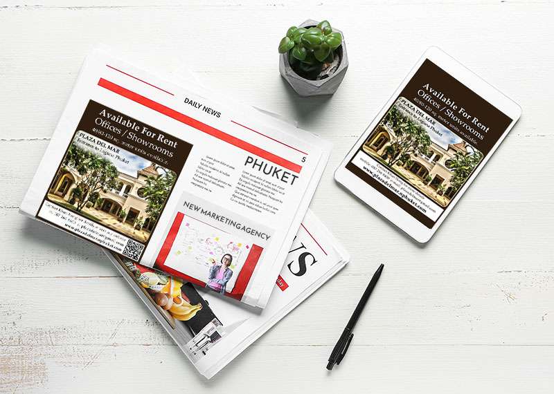 Newspaper Advert for Phuket Commercial Property