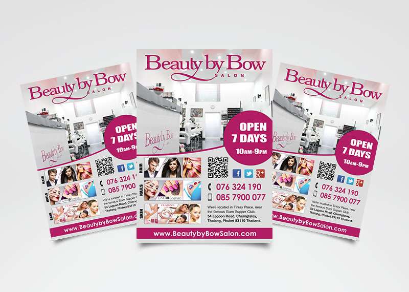 A5 Flyer and Business Cards for Phuket Salon