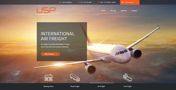 Phuket Web Design - Air Freight Slider