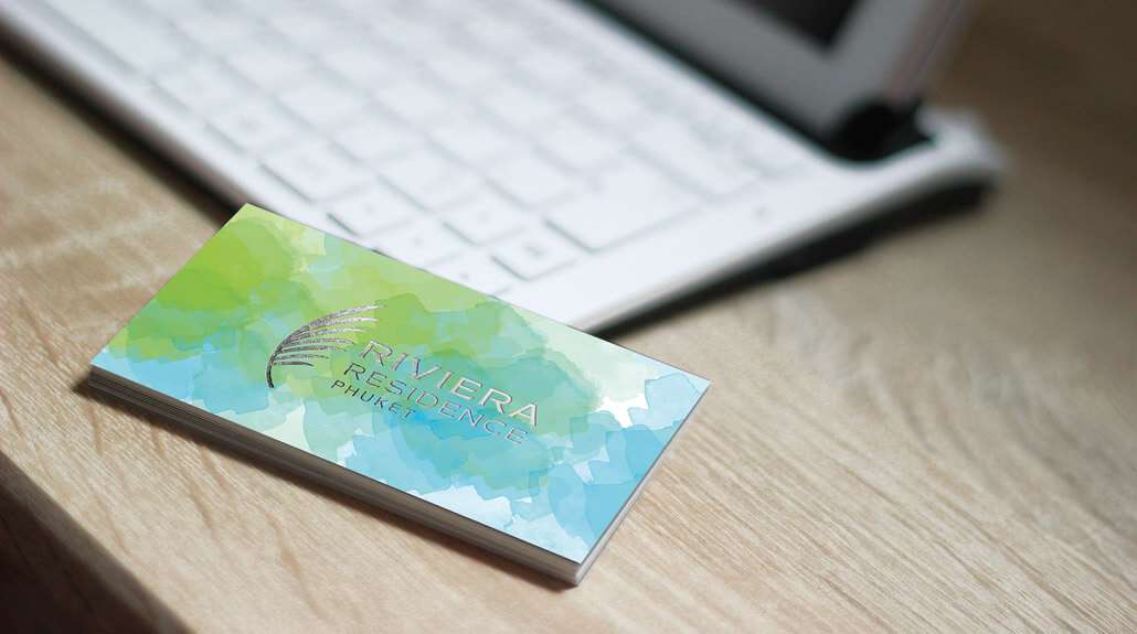 Riviera Residence Phuket Business Cards With Silver Foil