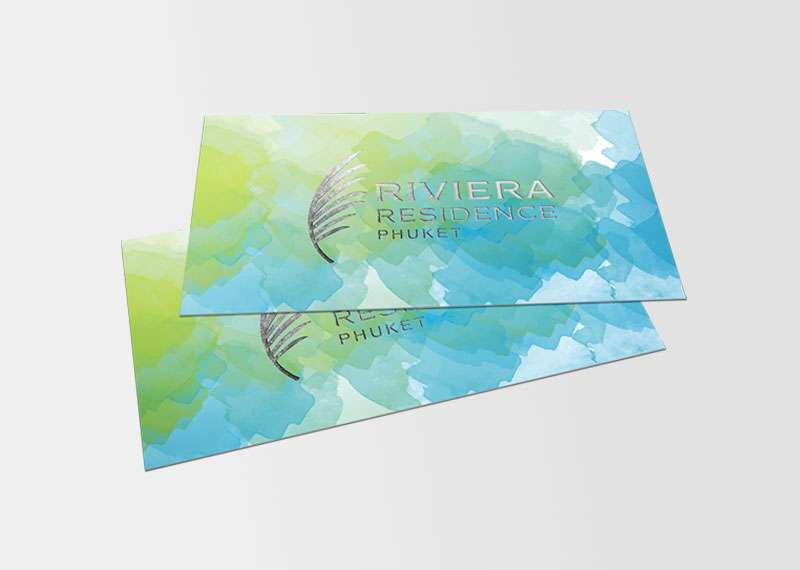 Business Cards With Silver Foil Stamp