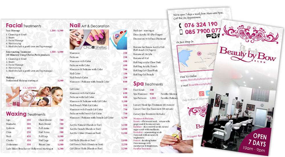 Tri-Fold Leaflet - Phuket Salon Tri-Fold Leaflet - Phuket Salon