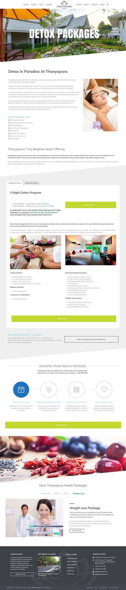 NEW Package Page - Thanyapura Phuket Website Redesign