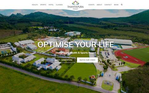 Thanyapura responsive website redesign home page