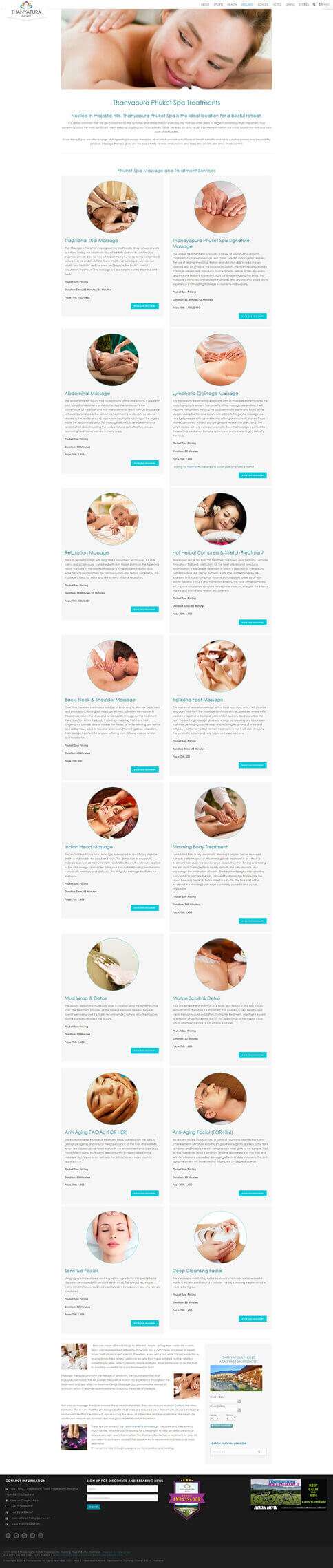 OLD Spa Page - Thanyapura Phuket Website Redesign