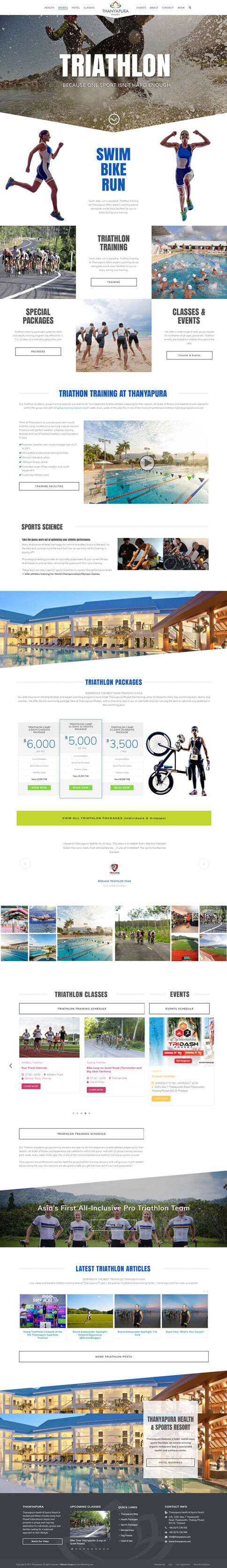 NEW Sports Category Page - Thanyapura Phuket Website Redesign