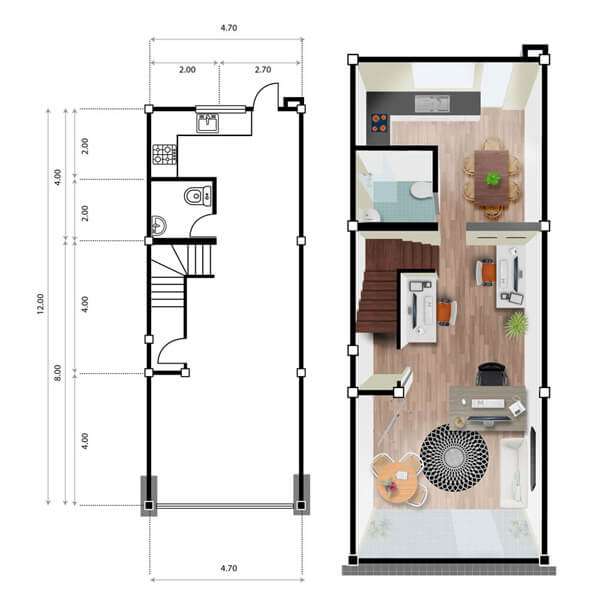 Ground-Floor-Sales-Office-Layout Isometric floor-plan layout