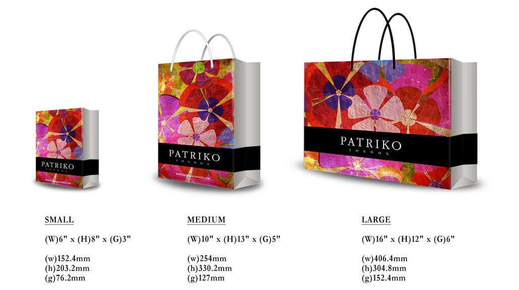 Brand Design - Shopping bag sizes Brand Design - Shopping bag sizes