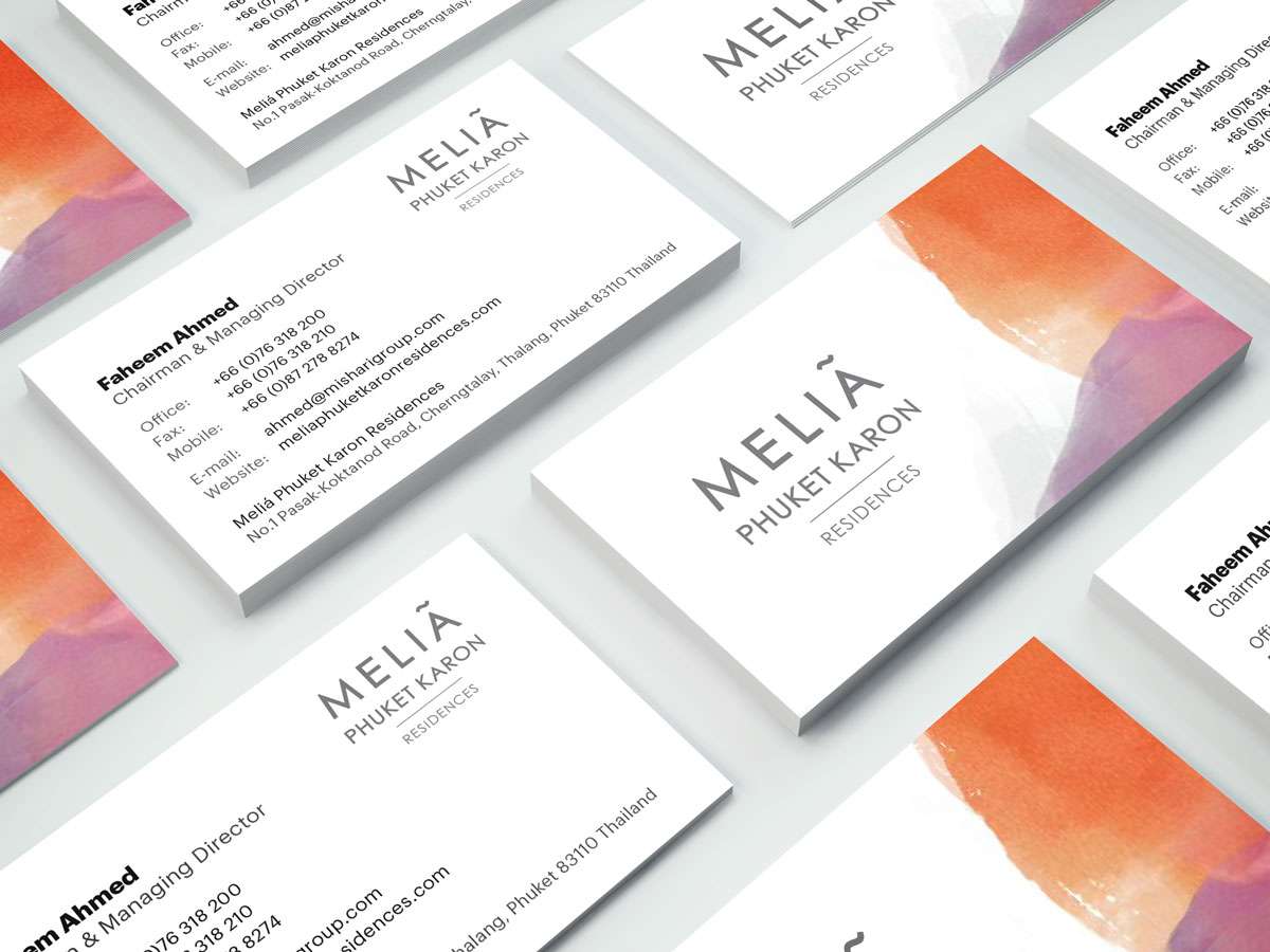 Melia Business Cards Design - Managing Director Melia Business Cards Design - Managing Director
