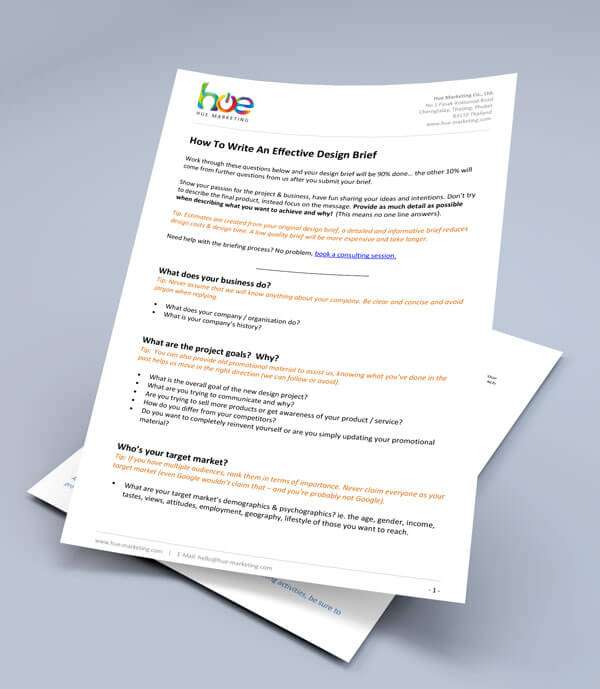 How to write a graphic design brief