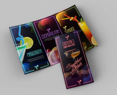 Cocktail Specials Folded brochure Cocktail Specials Folded brochure