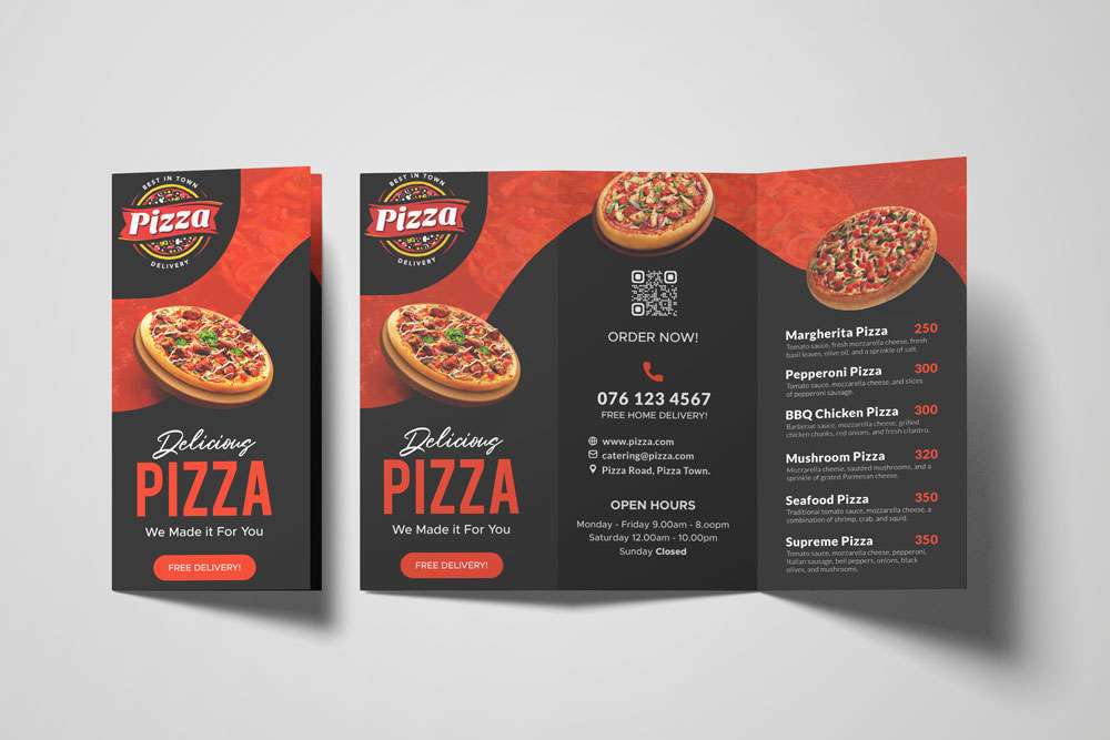 Pizza Menu Folded Brochure Pizza Menu Folded Brochure