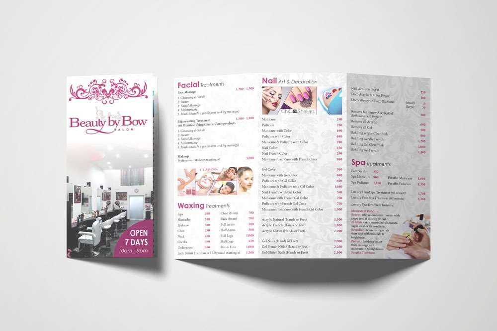 Tri-fold Salon Brochure Tri-fold Salon Brochure