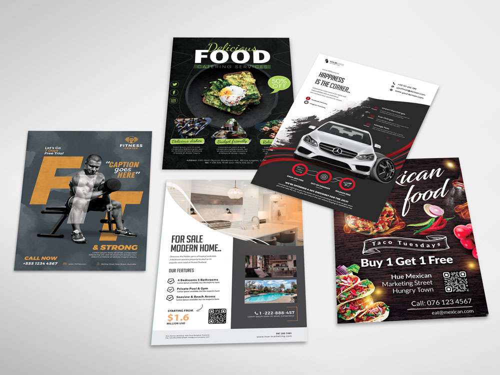 Leaflets and Flyers design, print Phuket