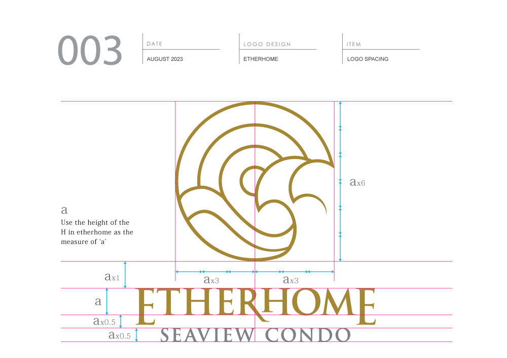 Property Logo Design Etherhome 3 Logo Design Spacing Guide