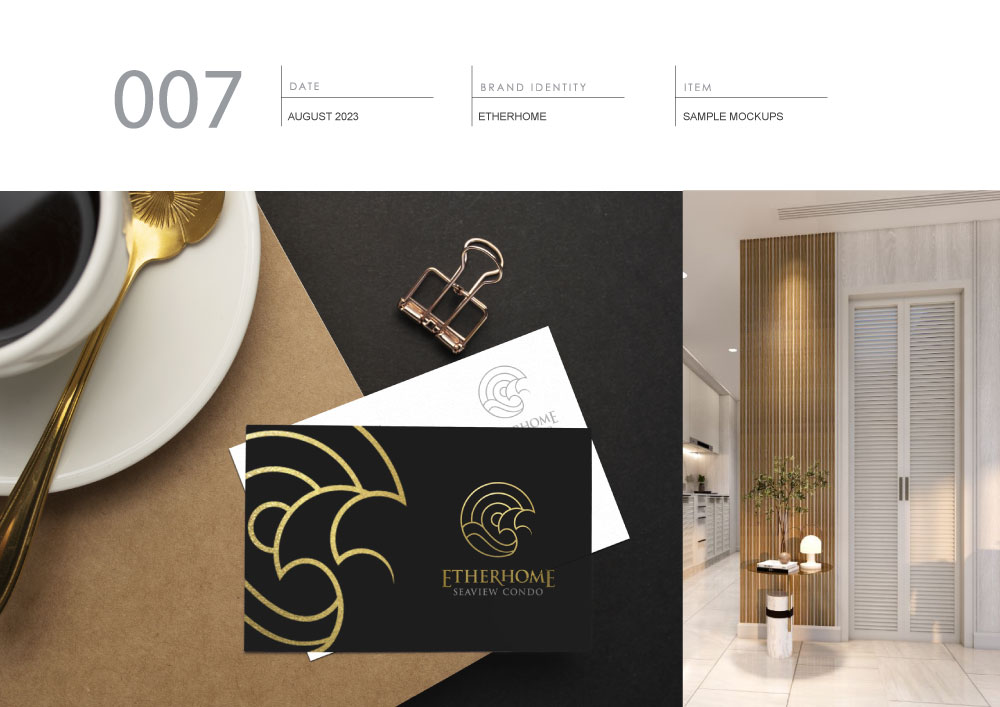 Property Logo Design Etherhome 7 Phuket Logo Design Mockup