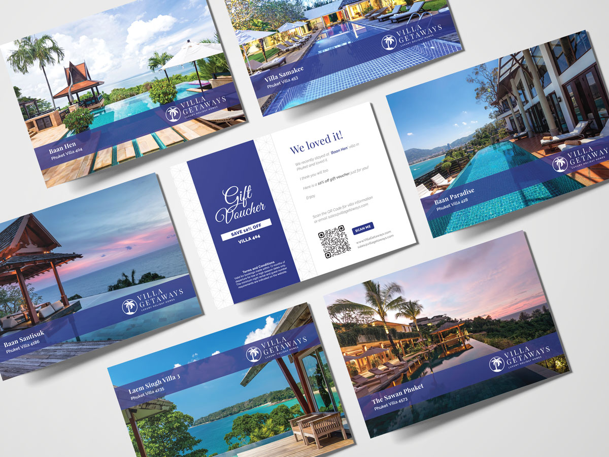 Luxury Property Postcards Thank you & referral discount postcards