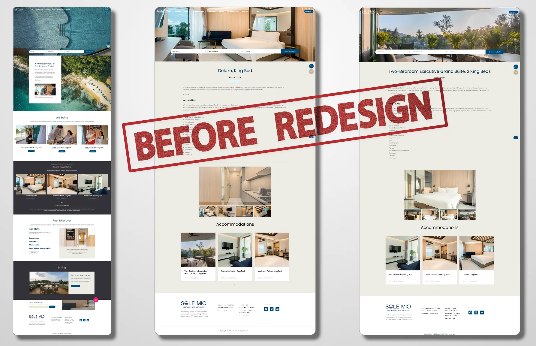Before Redesign - Sole Mio Phuket Hotel Website Before Redesign - Sole Mio Phuket Hotel Website